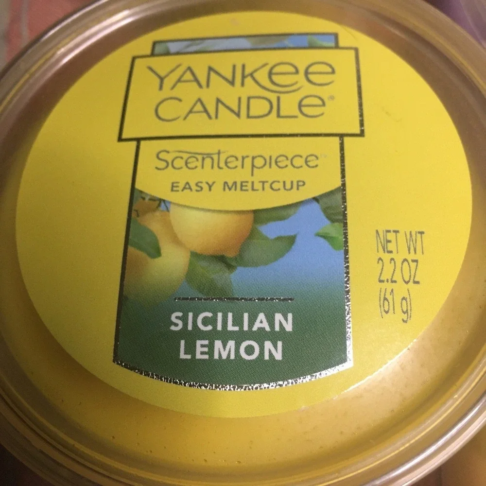 Yankee Candle Easy Melt 4 Cups Lemony Bright Collection 2.2 oz Each